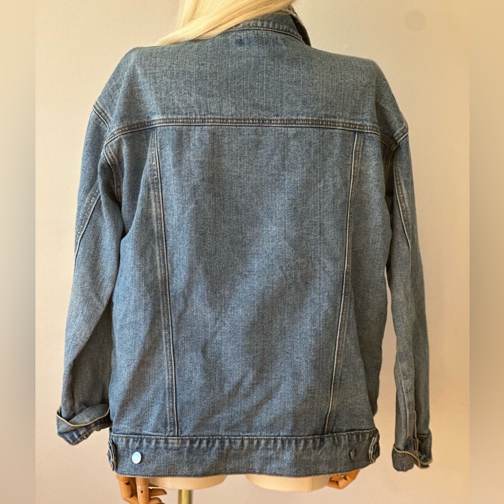 F21 embroidered tiger jean jacket distressed - Picture 6 of 10